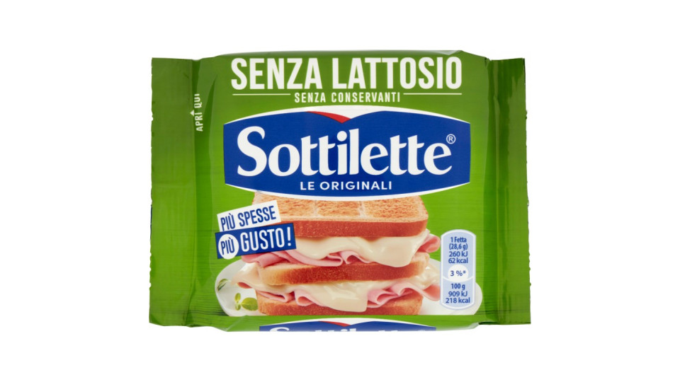 Sottilette formaggio fuso a fette Senza Lattosio - 200 g
