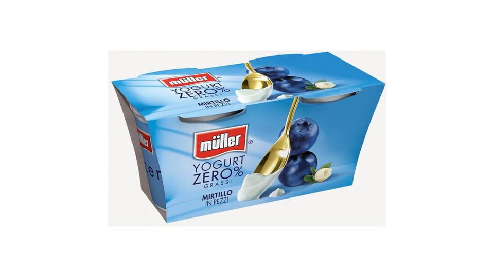 Muller yogurt 0% mirtillo gr.125x2