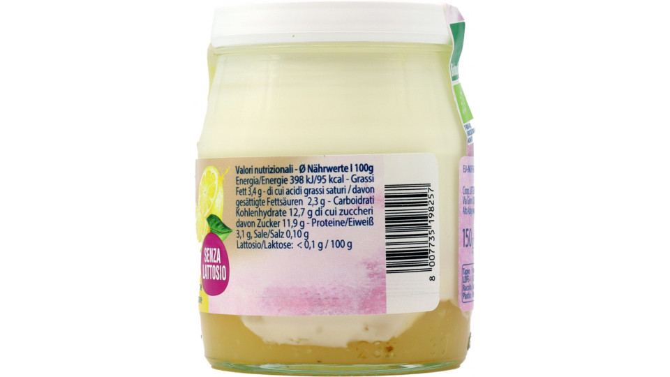 Vipiteno yogurt bio limone senza lattosio ml.250