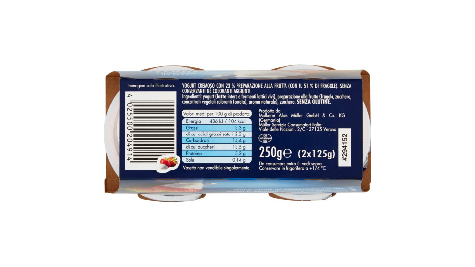 Muller Yogurt fragola cremoso gr.125x2