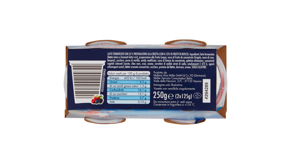 Müller Fruit Passion Frutti di Bosco 2 x 125 g