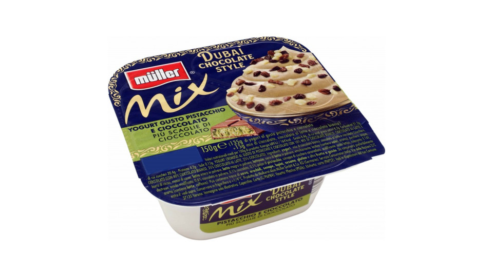 Müller Mix Dubai Chocolate Style Yogurt Gusto Pistacchio e...