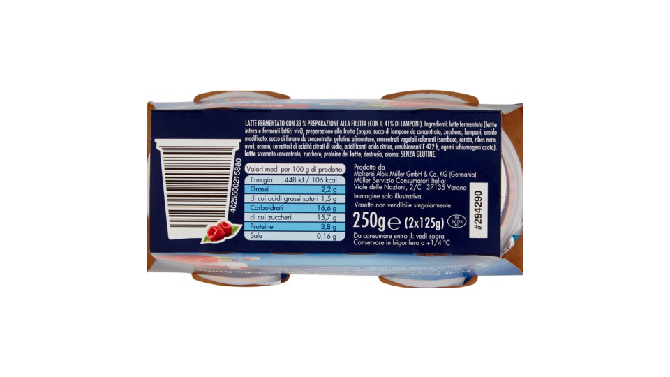 müller Fruit Passion Lampone 2 x 125 g