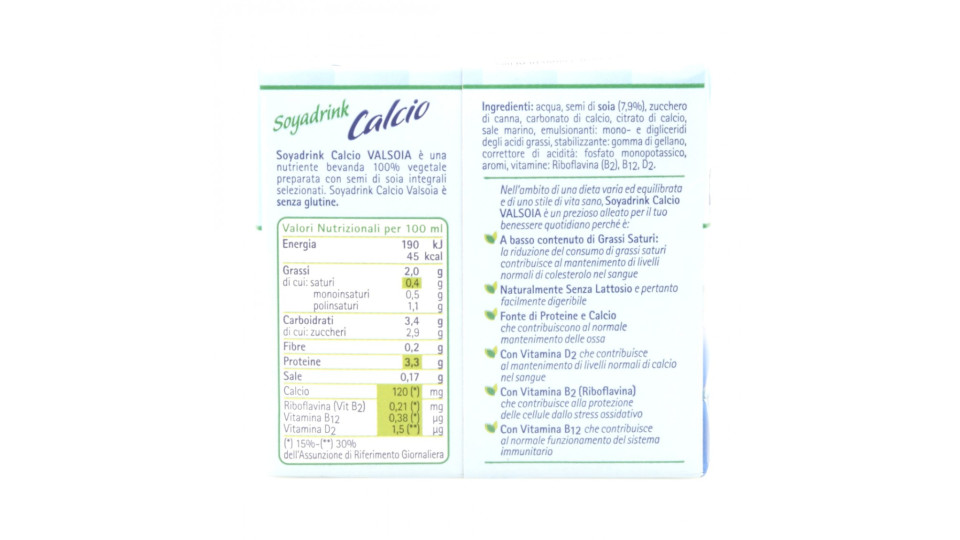 Valsoia soyadrink morbido - ml.500