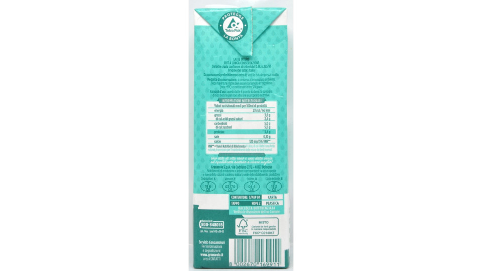 Granarolo Latte Intero a Lunga Conservazione UHT 1 Litro