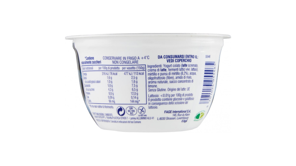 Fage TruBlend yogurt mirtillo 150 g