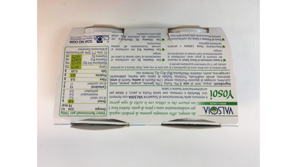 Valsoia Yosoi gusto Cereali e Frutta 2x125gr