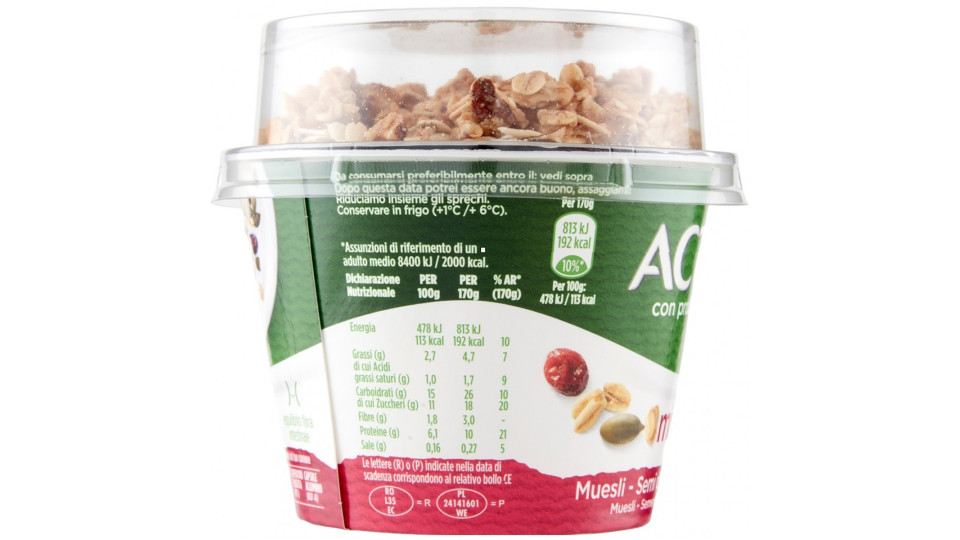 ACTIVIA Mix&Go con Probiotico Bifidus, Yogurt con Muesli,...
