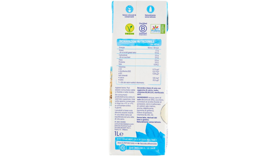 ALPRO Soia Classico, Bevanda alla Soia 100% gusto delicato