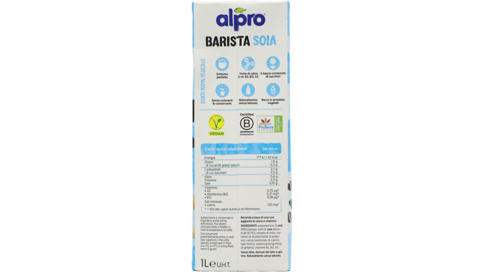 ALPRO Soia Barista, Bevanda alla Soia 100% vegetale, ideale...