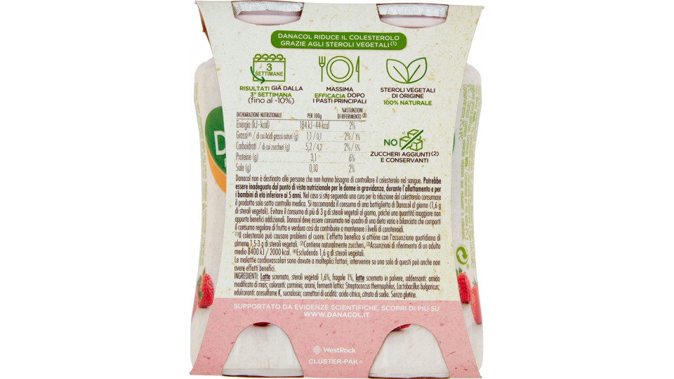 Danone Danacol Fragola 4 x 100 gr.