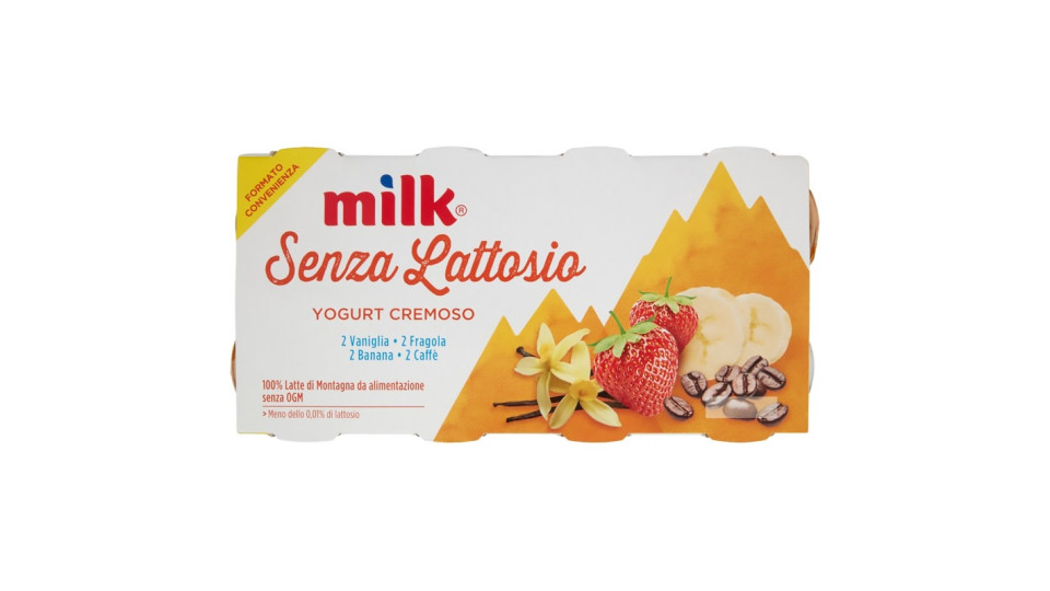 Milk yogurt senza lattosio assortiti gr.125x8