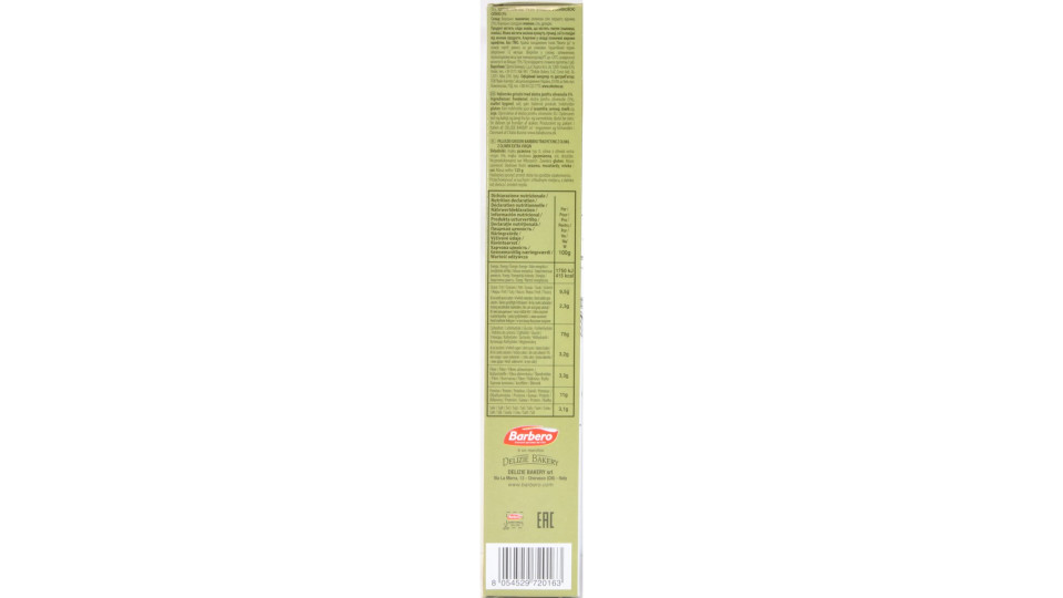 Barbero grissini torinesi olio extra vergine di oliva gr.125
