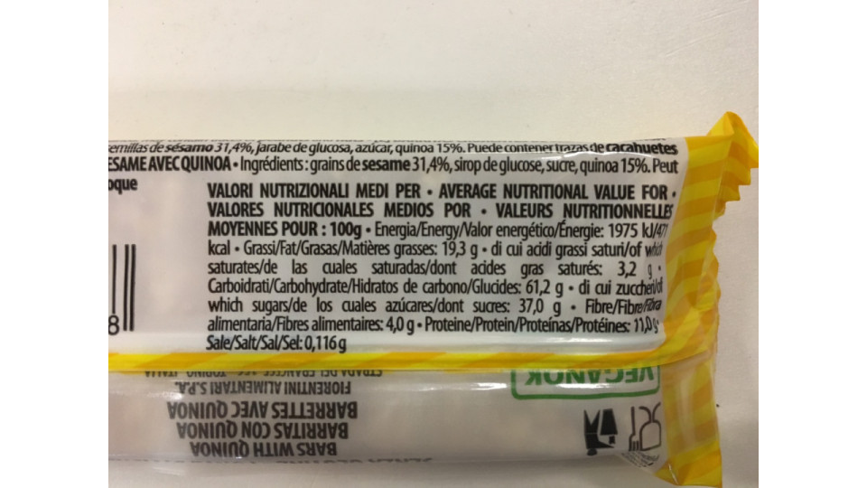 Fiorentini barrette quinoa+chia - gr.33