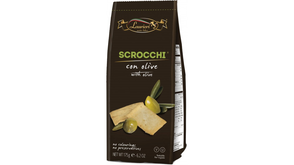 Laurieri scrocchi con olive gr.175