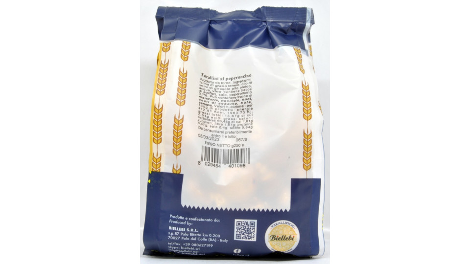 Atichi Sapori tarallini al peperoncino gr.250