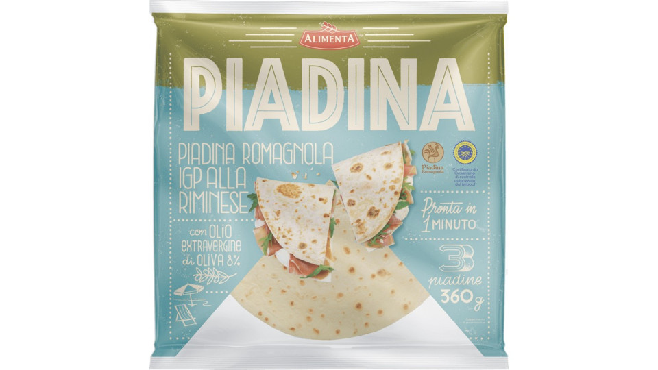 Alimenta piadina olio evo igp 3pz gr.360