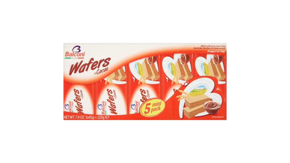 Balconi wafers al cacao 5x45 gr.