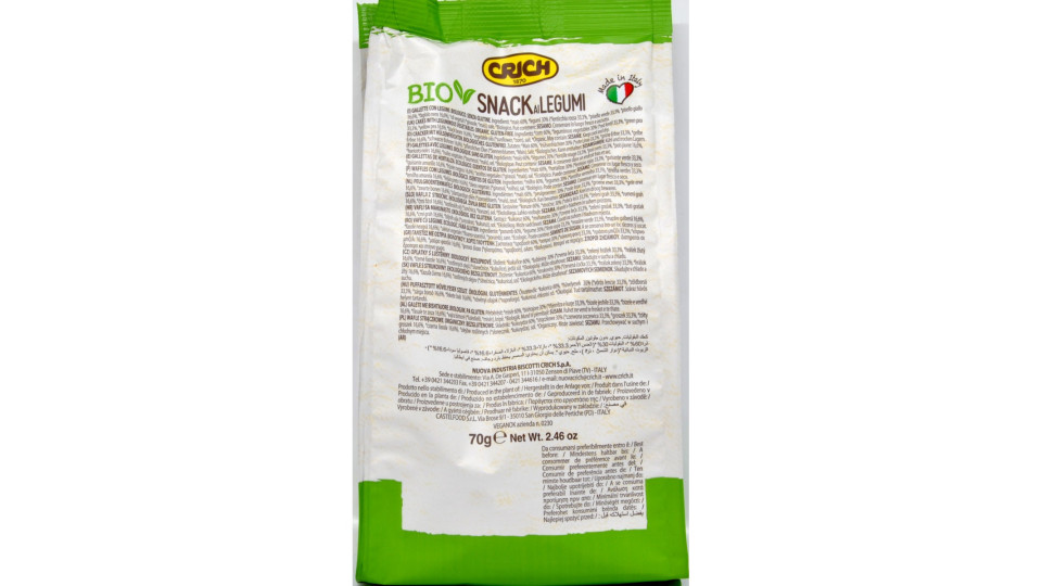 Crich bio snack ai legumi gr.70