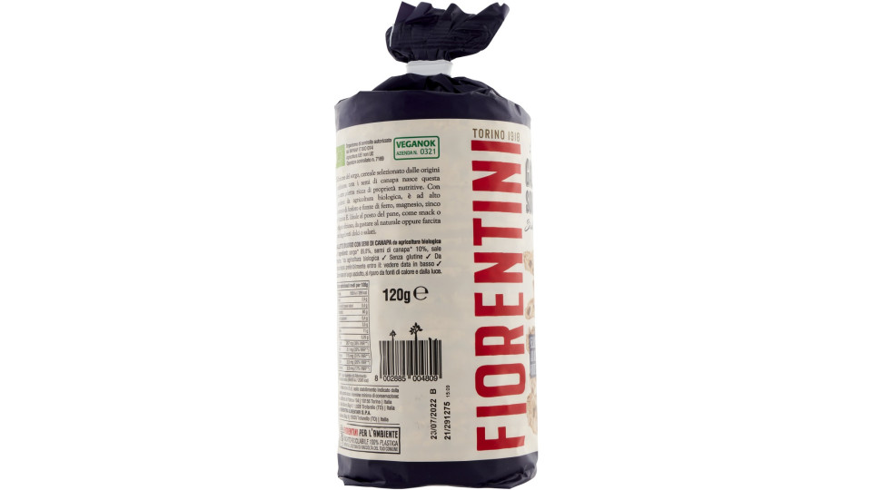 Fiorentini le Originali Gallette Bio Sorgo e Canapa 120 g