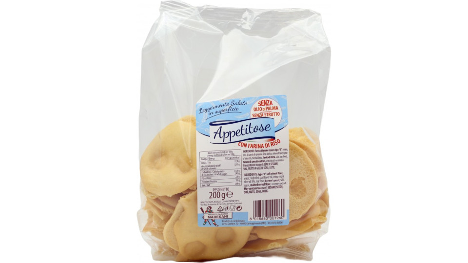 Madesani appetitose con farina di riso gr.200