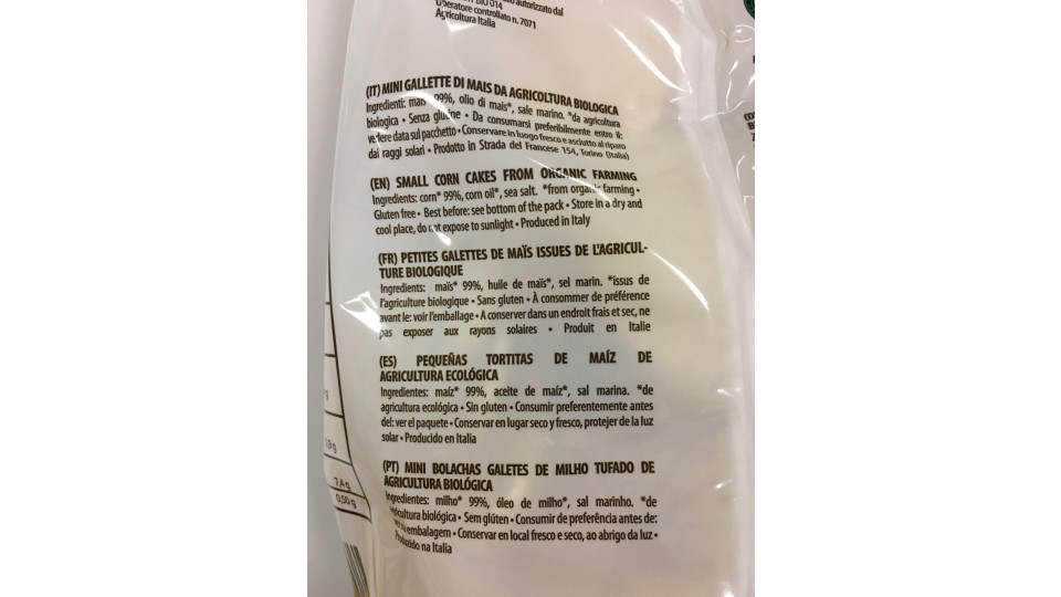 Fiorentini Bio Mini Gallette di Mais 200 gr.