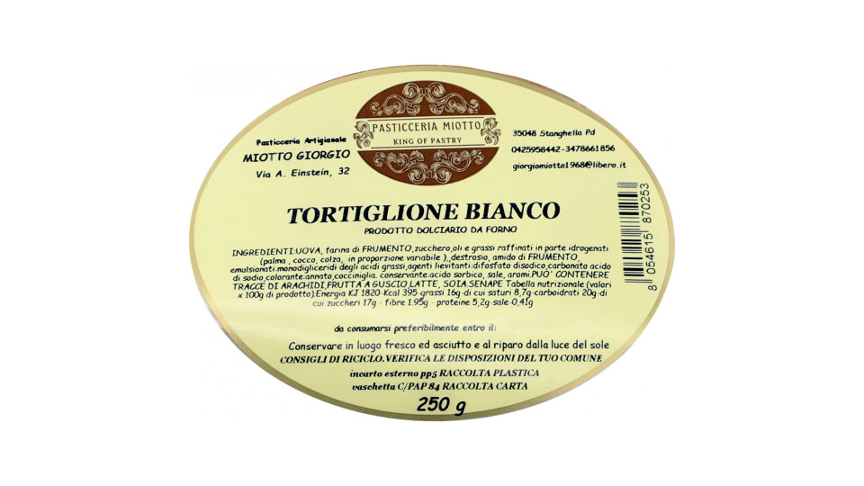 Miotto tortiglione bianco gr.250