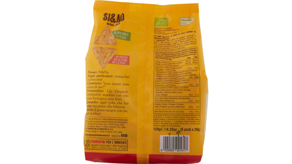 Fiorentini si&no mais triangolari multipack 6x20 gr.