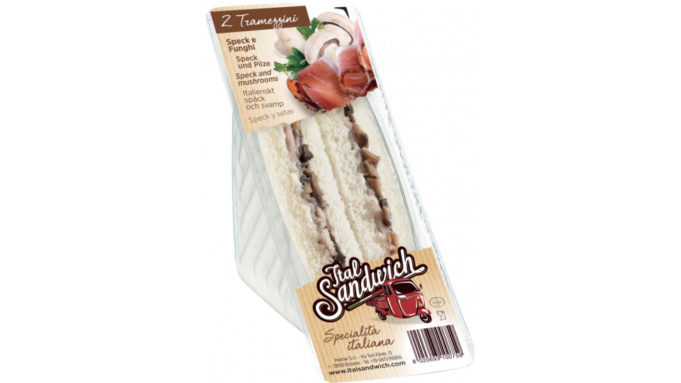 Tramezzino speck e funghi gr.140