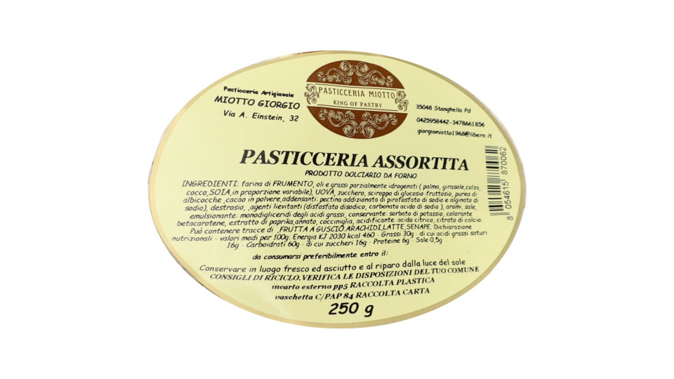 Miotto pasticceria assortita gr.250