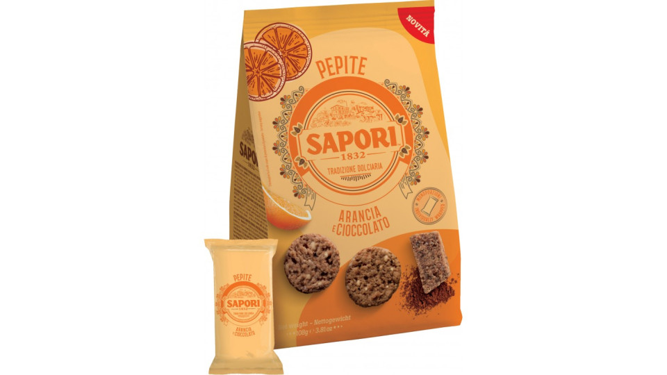 Sapori pepite arancia e cioccolata gr.108