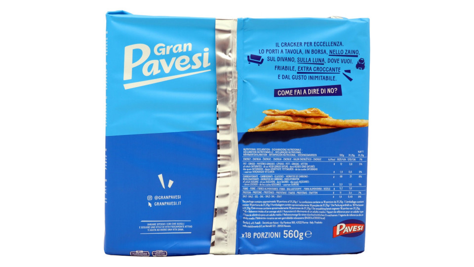 Gran Pavesi il Cracker Salato senza Granelli di Sale in...