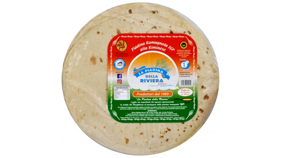 Piadina romagnola della riviera IGP 5pezzi gr600