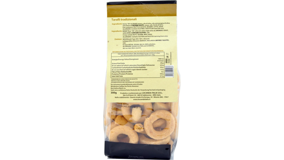 Locanda Italia taralli tradizionali gr.300