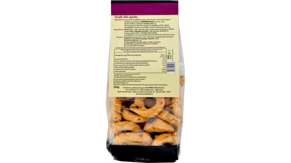 Locanda Italia taralli alla cipolla gr.300