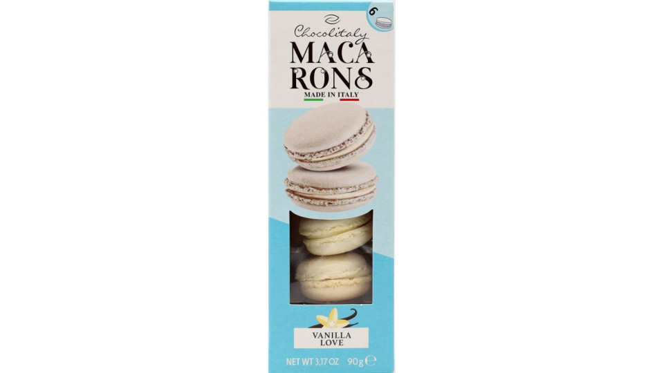 chocolitaly macarons vanilla 6 pz gr.90