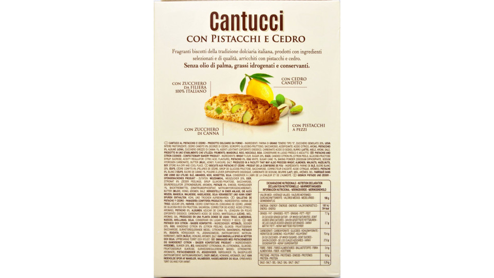 Falcone cantucci abruzzesi al pistacchio e cedro gr.170
