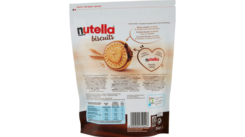 Ferrero nutella biscuits gr.304