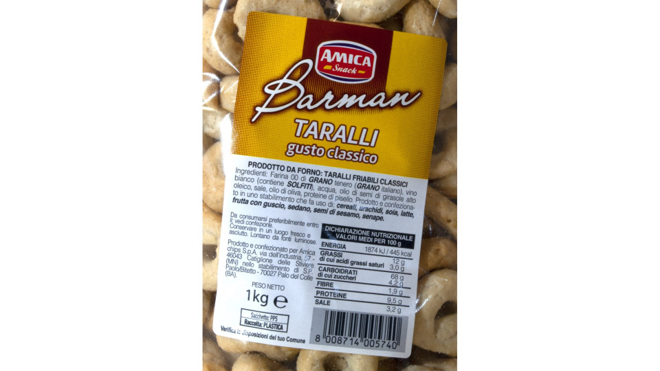 Amica chips barman taralli classici kg.1