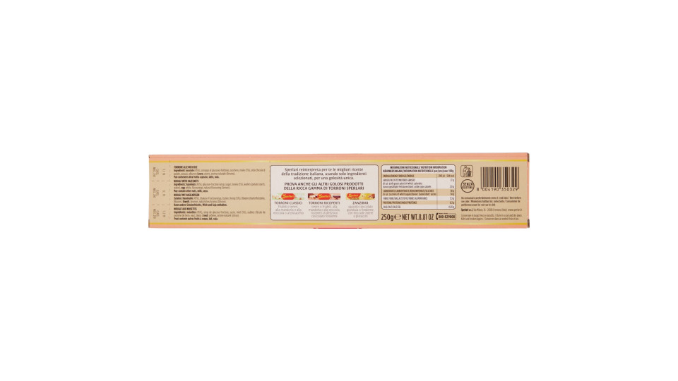 Sperlari torrone classico alla nocciola gr.250