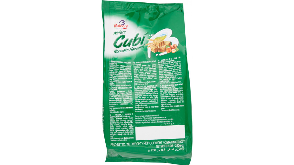 Balconi wafer cubi nocciola gr.250