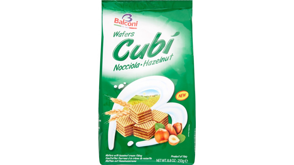 Balconi wafer cubi nocciola gr.250