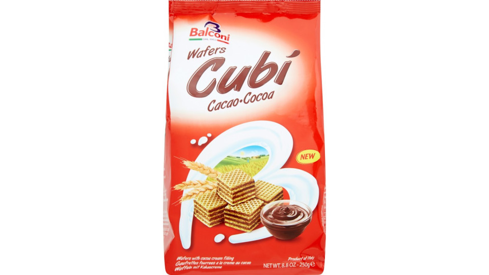 Balconi wafer cubi cacao gr.250