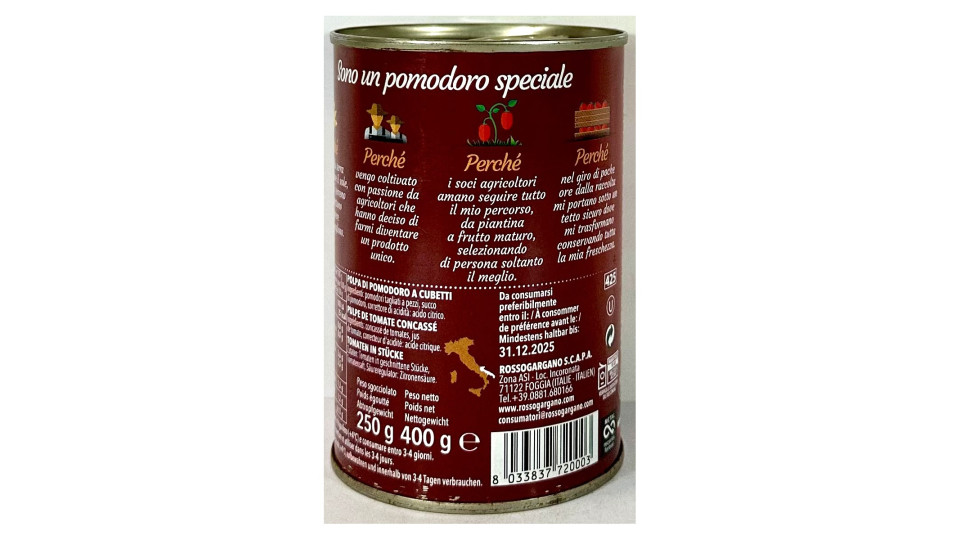 Rosso gargano cubettata di puglia gr.400