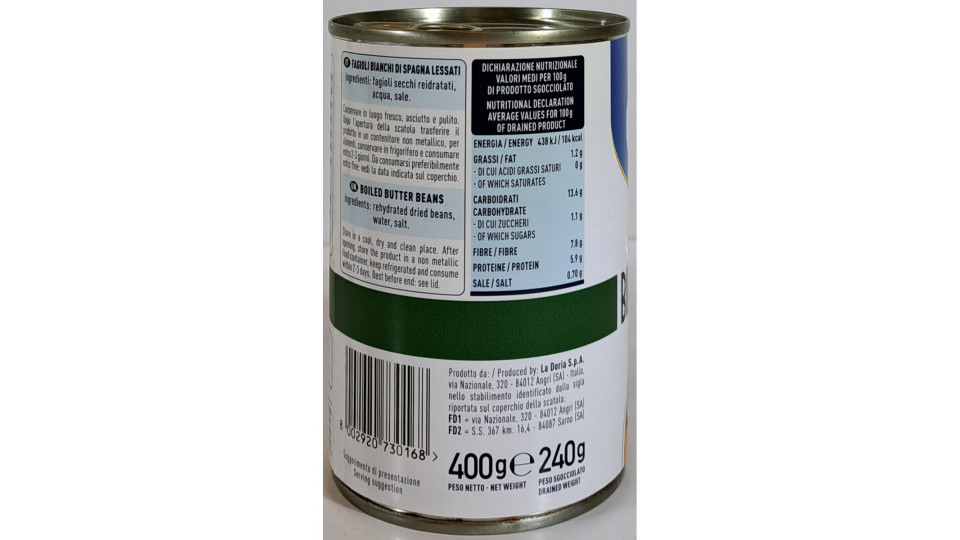 La Doria Fagioli Bianchi di Spagna 400 g