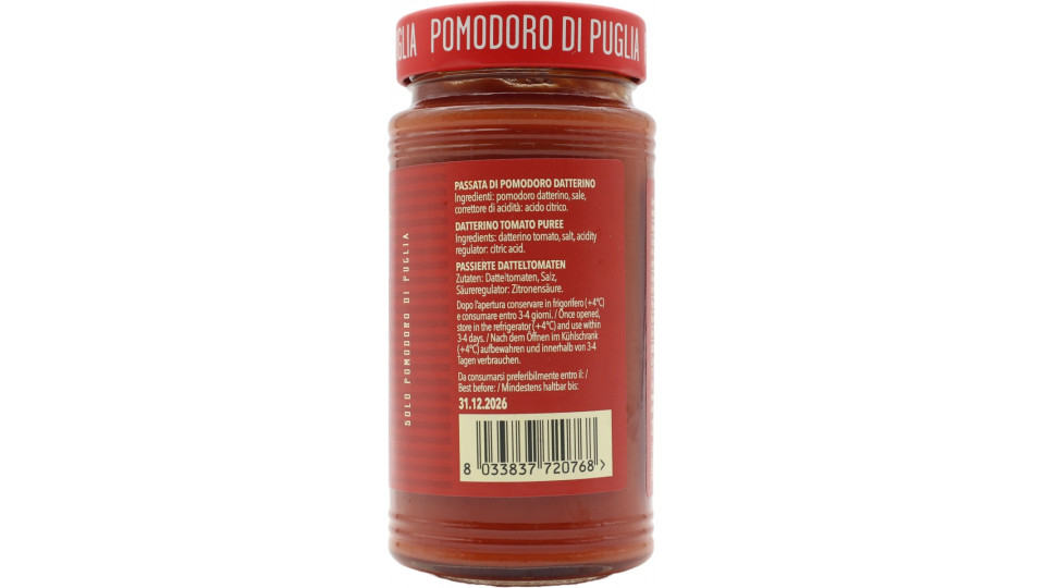 Rosso gargano passata datterini puglia gr.290
