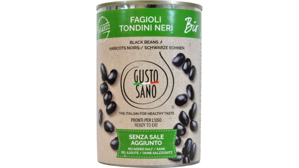 Gusto sano fagioli neri bio bio 400g