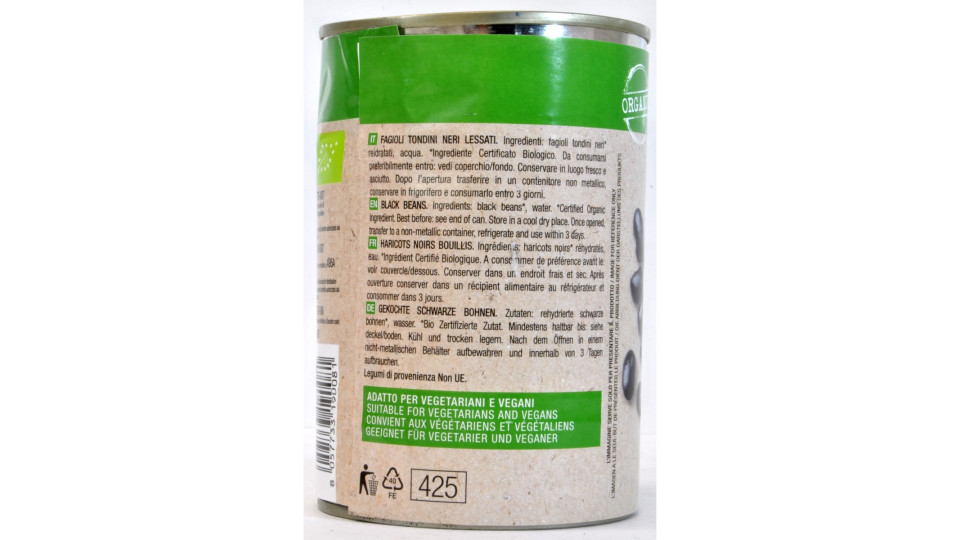 Gusto sano fagioli neri bio bio 400g
