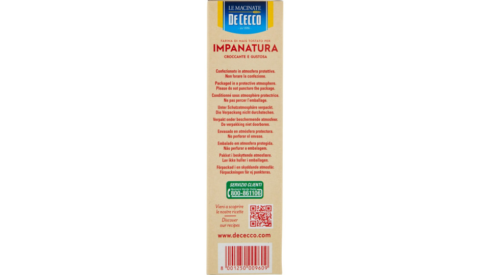De Cecco Le Macinate Farina di Mais Tostato per Impanatura 375...