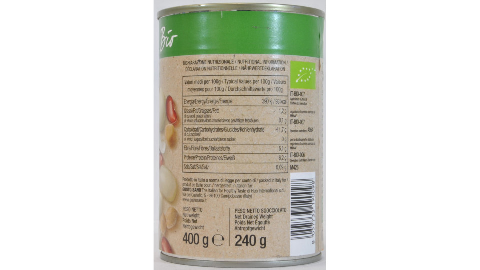 Gusto sano fagioli misti bio 400g